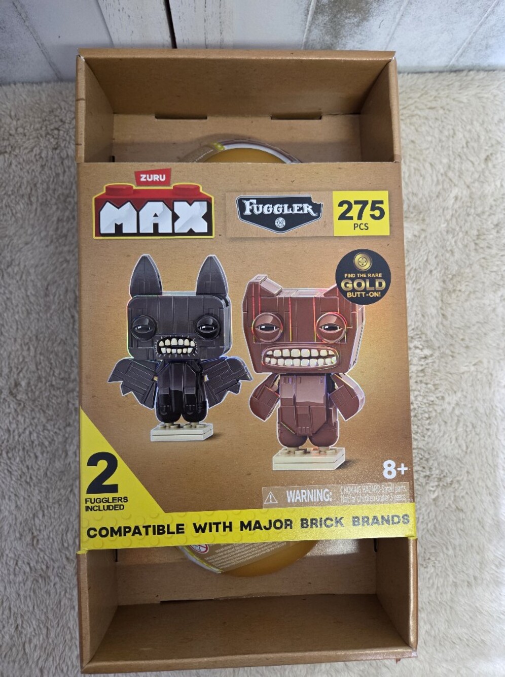 Zuru MAX Fuggler Kids Toy Building Set - Brown and Black